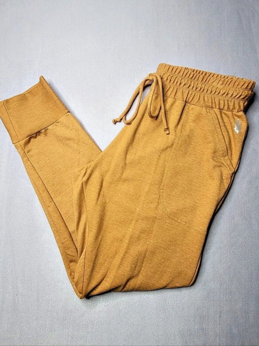 Free Peaple Pf Movement Women's Sunny Skinny Jogger Pants Golden Ochre Size L